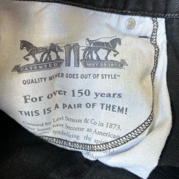 Levi’s 505 Men’s Jeans W40 L30 Water<Less Denim Straight Fit - Black - Picture 5 of 6